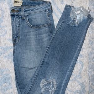 L’agance Distressed skinny jeans